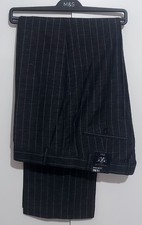 M&S Sartorial Wool Rich Men's Smart Navy Mix Dress Pants Size 38"W And 31"L BNWT