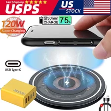 120W wireless fast charger charging pad base, suitable for iPhone Android device
