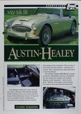 Austin Healey Picture Pamphlet Info Sheet Vtg Car Wall Art Out Of Print