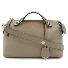 FENDI BY THE WAY Medium Handbag/Shoulder Bag in Greige Leather 8BL124 GZl1fhuu