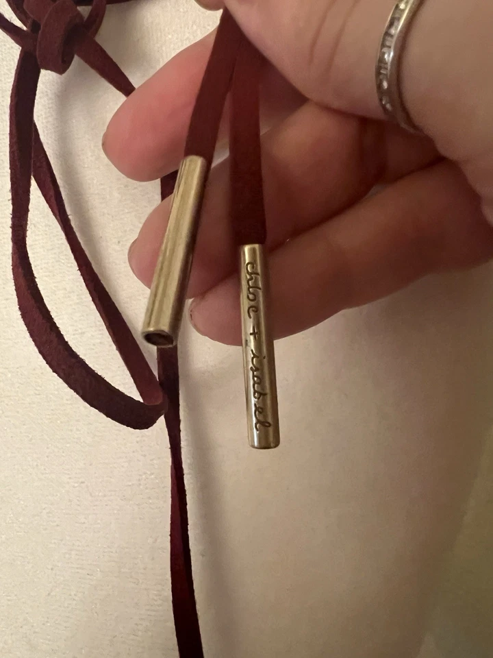 Jen Atkin x Chloe + Isabel Women's Jewel Suede Headwrap Choker Necklace Burgandy - Image 2 of 4