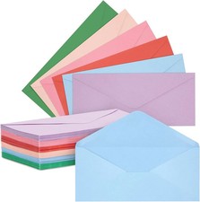Juvale 96-Pack 10 Colored Business Envelopes for Checks, Invoices, Mailing Lett