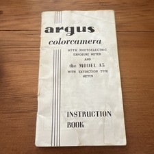 Argus Model A5 Camera Instruction Booklet 1941
