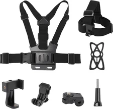 Mobile Phone Chest Strap Harness Mount Head Strap Holder Kit for POV/VLOG,Cell P