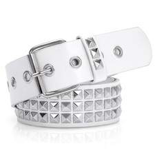 Studded Belt Metal Punk Rock Rivet Belts for Women/Men Punk Leather Belt Goth...