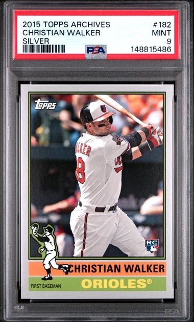 Christian Walker 2015 Topps Archives SILVER #182 PSA 9 MINT RC