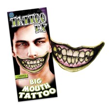 Chipped Big Mouth Tattoo Costume Accessory