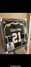 Deion Coach Prime Sanders Authentic Autograph Framed Jersey COA