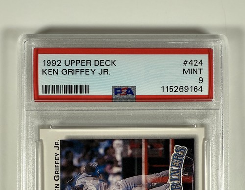 1992 Upper Deck Ken Griffey Jr #424 PSA 9 MINT Seattle Mariners HOF Slugger MLB - Picture 2 of 4