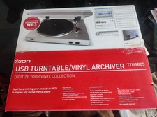 ION Profile Pro Turntable Black USB w/ Vinyl-to-MP3COMME NEUVE