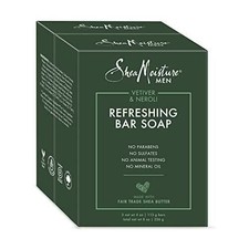 Sheamoisture, Jabón en Barra para Hombres Vetiver y Neroli, 4 Onzas Paquete de 2