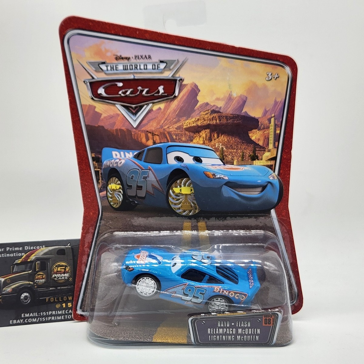 DISNEY PIXAR CARS BLING BLING LIGHTNING MCQUEEN #08 THE WORLD OF