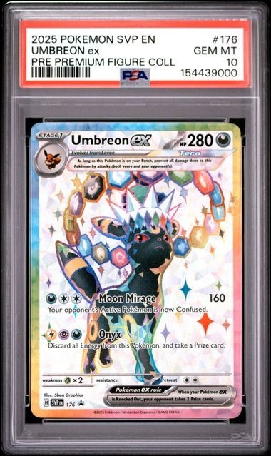 Pokemon Umbreon Ex Prismatic Premium Figure Collection Promo #176 PSA 10