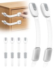 8 Packs Cabinet Locks Baby Proofing, Child Proof Cabinet Locks with 3M Adhesi...