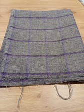 Yorkshire Tweed Grey with Purple Check size 110cm X 70cm