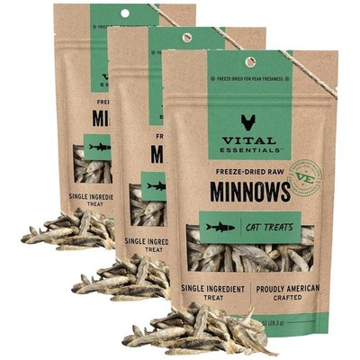 Nutrient-Rich Minnow Cat Treats, Pack of 3