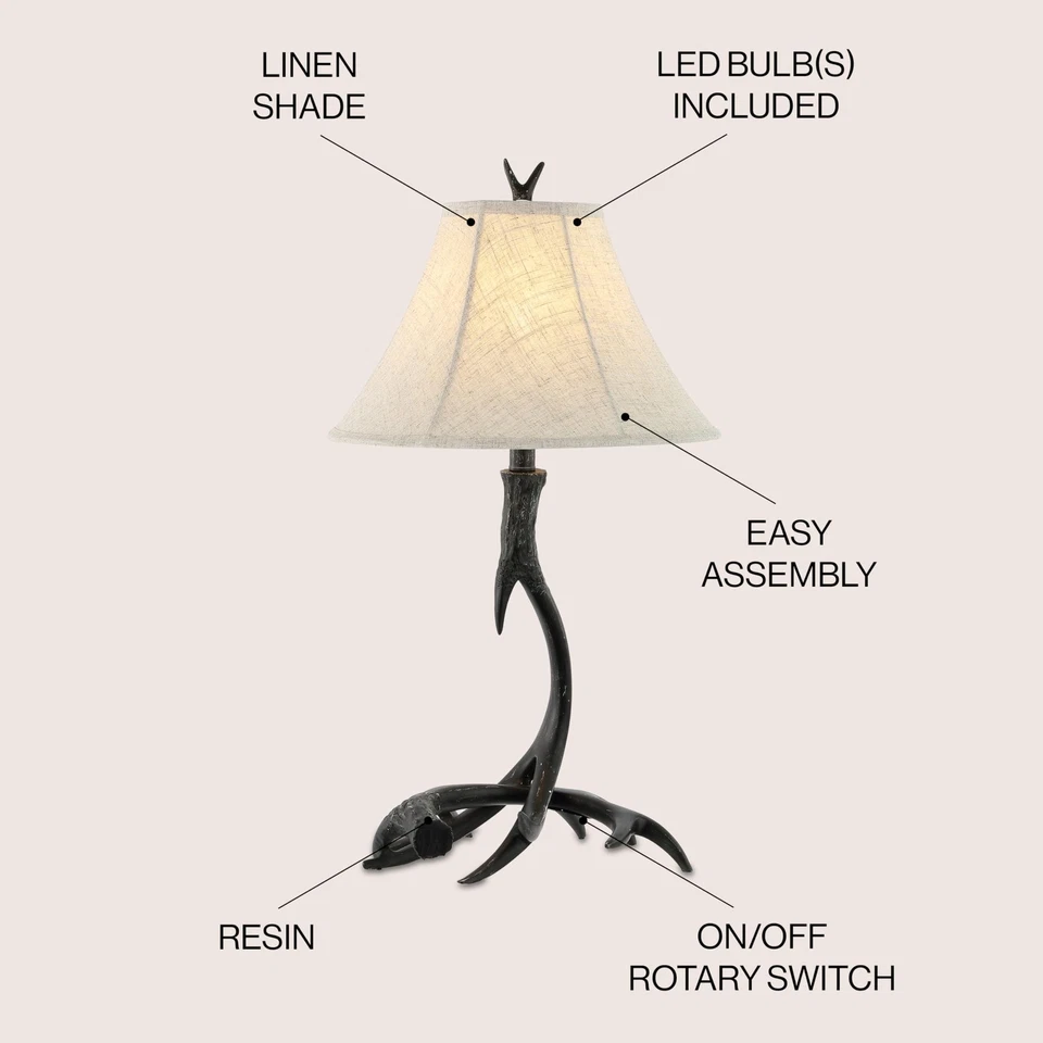 JONATHAN Y JYL6305C Antler 27.5 Rustic Resin Tools & Home Improvement - Image 3 of 4