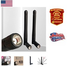 2-Pack 3dBi WiFi Antenna - Supports 2.4GHz 5GHz Devices, RP-SMA Male Connection
