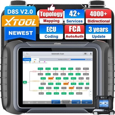 XTOOL D8S Profi KFZ OBD2 Diagnosegerät Scanner ALLE System ECU Codierung