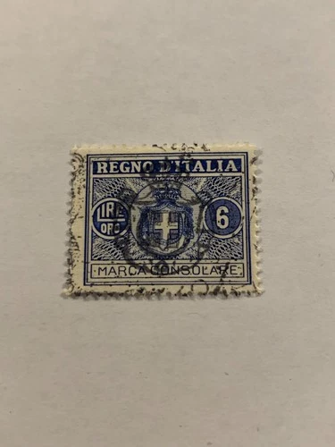 Consular Mark Lieutenancy II Type £6 Used Savoy Coat of Arms Overprint