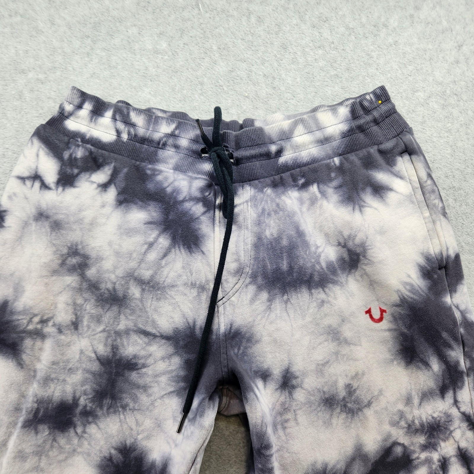 True Religion Sweatpants Mens Small Gray Tie Dye Joggers Fleece Logo Pants thumbnail 2