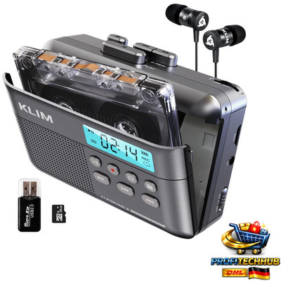 Kassettenrekorder Kassetten Digitalisieren MP3 Walkman 16GB SD Karte Ohr