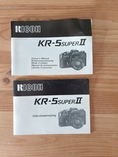 2 Booklets Instruction Manual - Ricoh KR-5 Super II - Several Languages