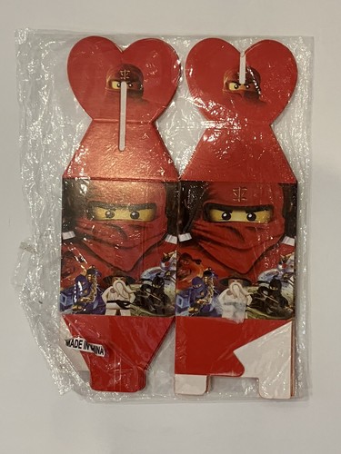 Pack of 6 Ninjago Treat Favor Boxes Birthday Party - Picture 2 of 2