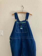 LIBERTY MENS 48X30 CARPENTER BIB OVERALLS DARK WASH 100 COTTON