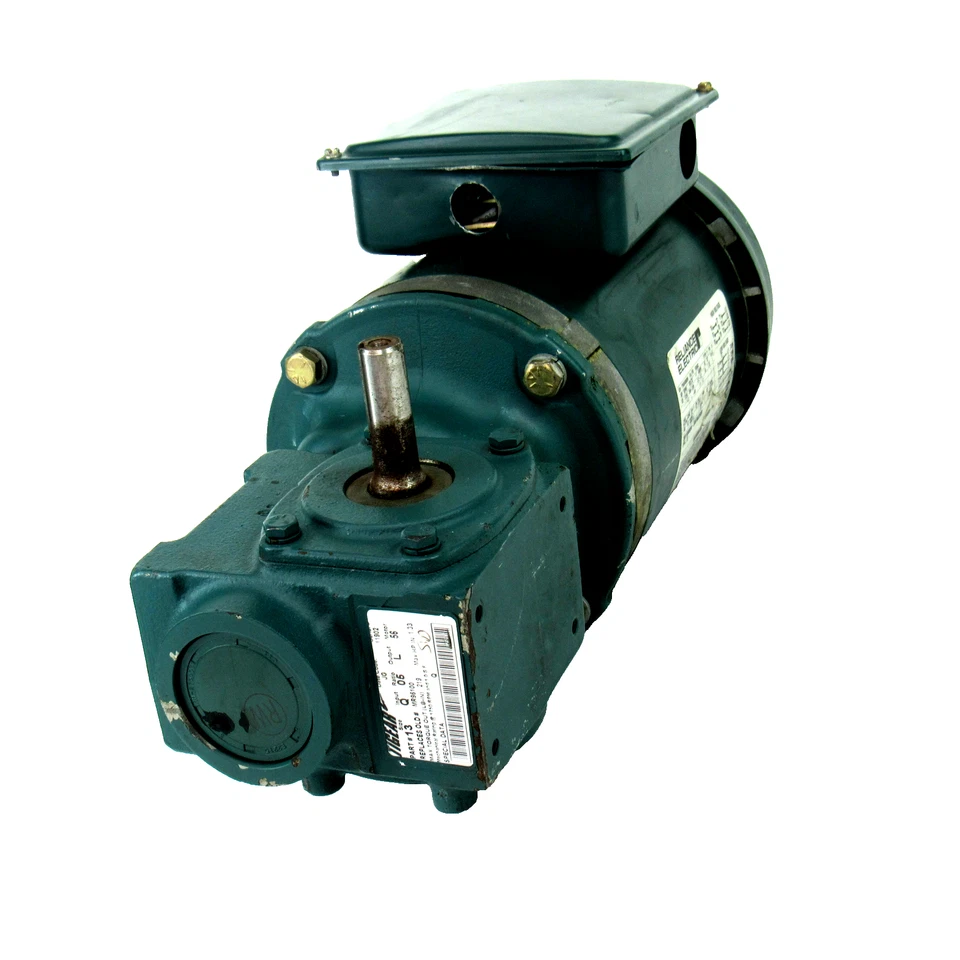 Reliance P56H5069H Electric Motor, 208/480V, 1/2 HP w/ 13Q05L56 Gear Reducer - Image 2 of 4