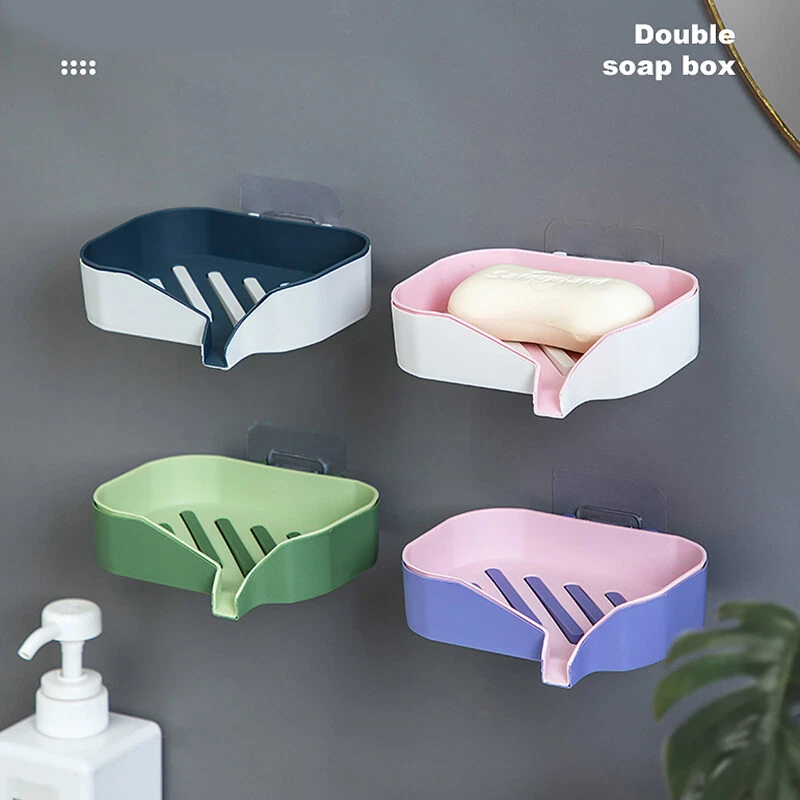 Soap hanger for bathroom outlet