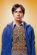 KUNAL NAYYAR signed Autogramm 20x30cm BIG BANG in Person autograph COA