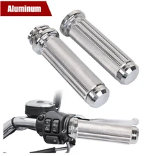 Motorcycle Chrome Handlebar 1"Hand Grips Kit For Harley Heritage Softail Touring
