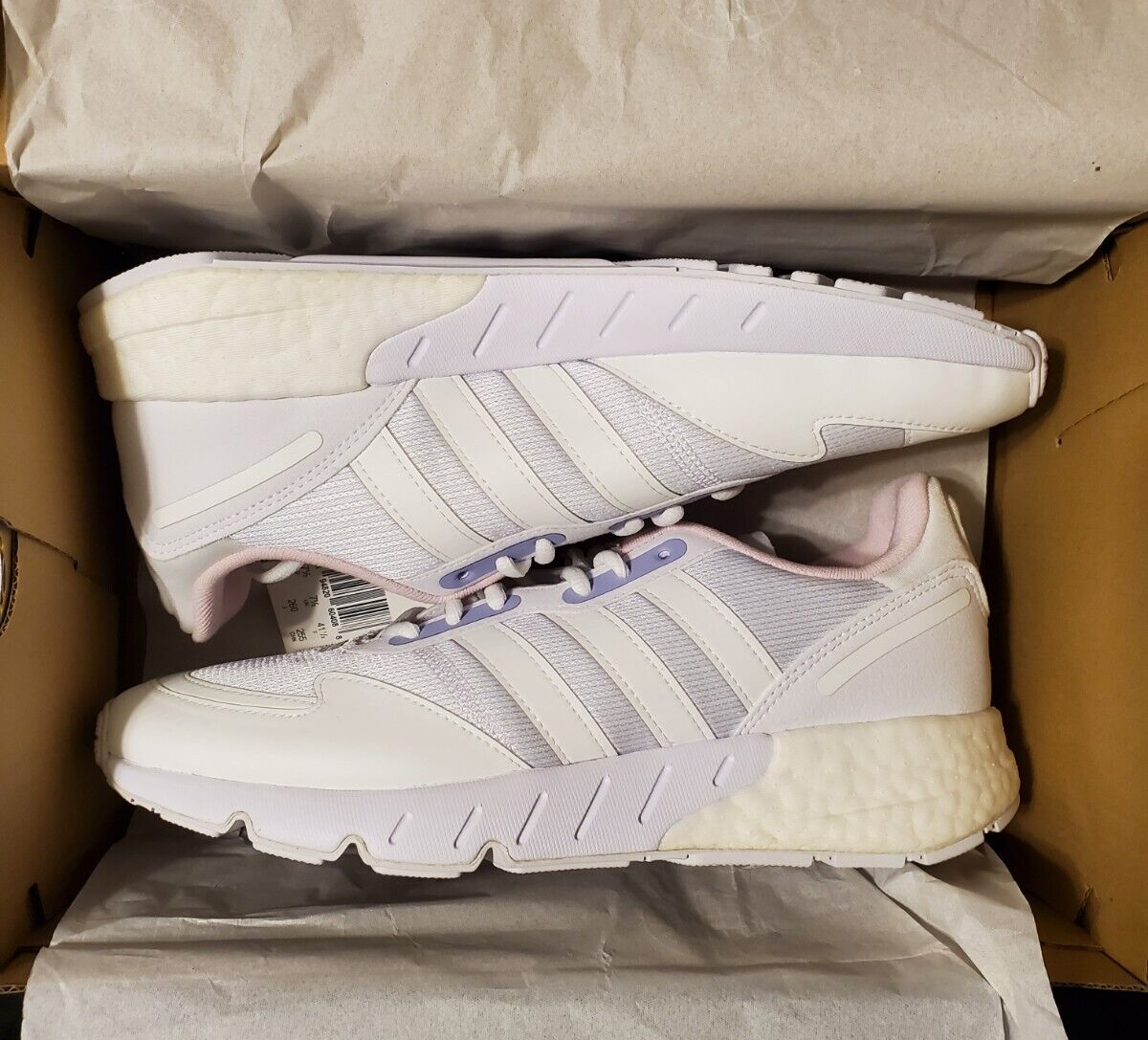 Adidas Womens ZX 1K Boost White Violet Tone Size 9 Casual