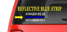 Judged F17 Thin Blue Line Cop Police Sheriff Vinyl Decal Sticker Car Window