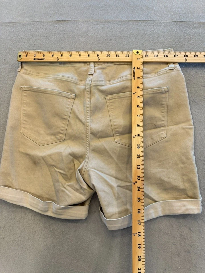 Pantalones Cortos DKNY Para Mujer 12 Caqui Puños Todos los Días 7 Pulgadas Chinos Foto 4 de 4