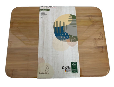 Fackelmann Bambusbrett Bambus Holzbrett Schneidbrett Brett Balance 30 x 23 cm