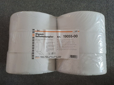 Toilettenpapier ''GIGANT'' - 2-lagig TISSUE  Jumbo Rollen  350m  !! - 6 Rollen