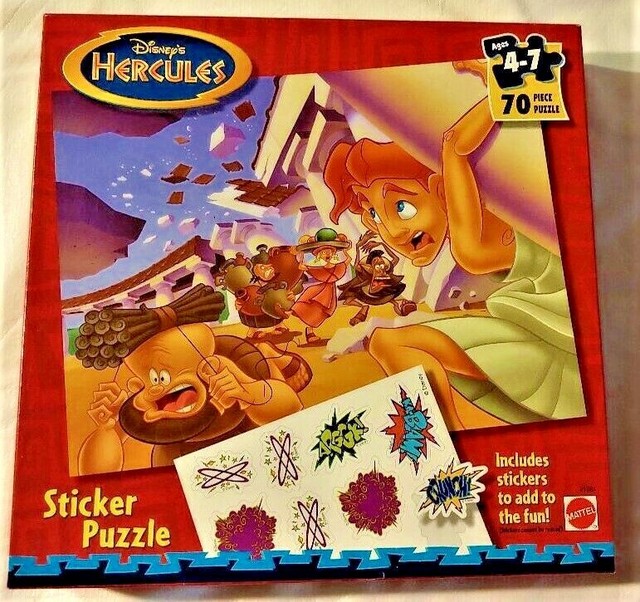 Disney's Young Hercules Sticker Puzzle 70 Pieces Ages 4 to 7 eBay