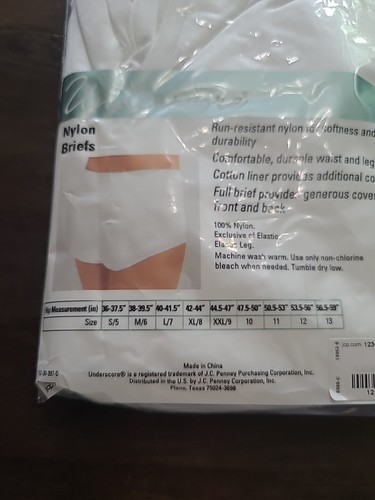 Vintage New JCPENNEY Underscore Shiny Nylon Panties size 10 Granny Sissy Panty - Picture 4 of 6
