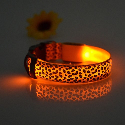 LED Glow Collar Dog Puppy Pet Flashing Light Safety Glow In The Dark FAST POST - Picture 34 of 81