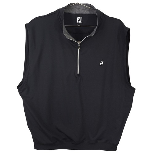 FootJoy Mens Large Navy Heather Yoke Half-zip Performance Golf  display picture 1