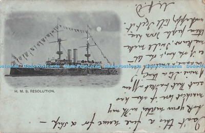 R550567 H M S Auflösung Postkarte