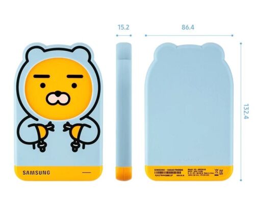Original Samsung x Kakao Friends External HDD 2TB RYAN w Pouch & Cover USB 3.0 - Picture 4 of 8