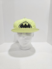 VTG 1964 DC COMICS BATMAN Ball Cap Hat Adjustable Neon Yellow