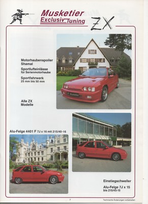 Musketier Citroen ZX tuning car (made in Germany) _2000 Prospekt