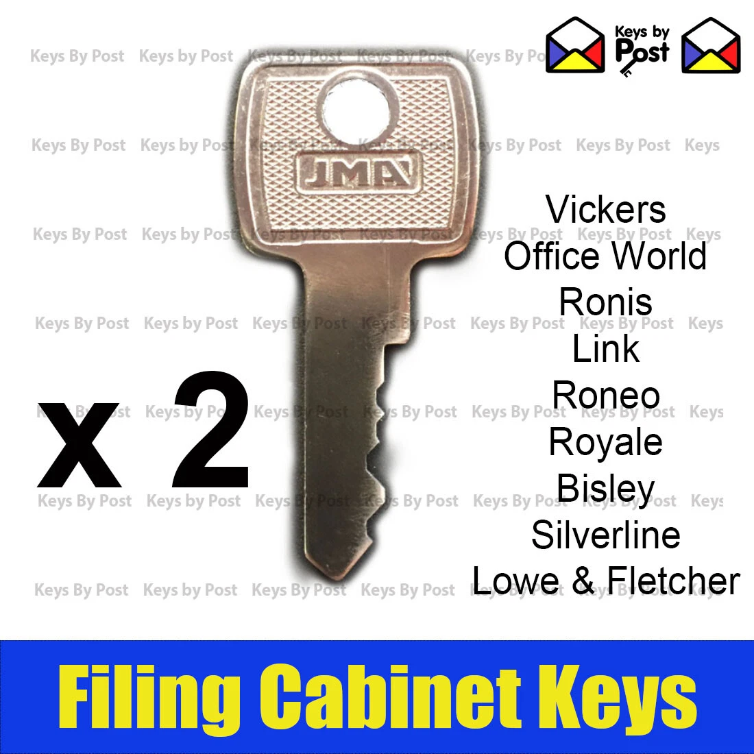 2 x Filing Cabinet Key for Lowe Fletcher Royale Silverline