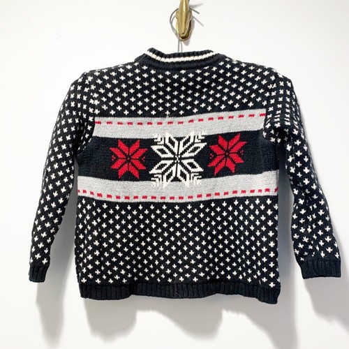 Hanna Andersson Thick Sweater Fair Isle Size 5 Size 110 Nordic Style Snowflake - Picture 2 of 9