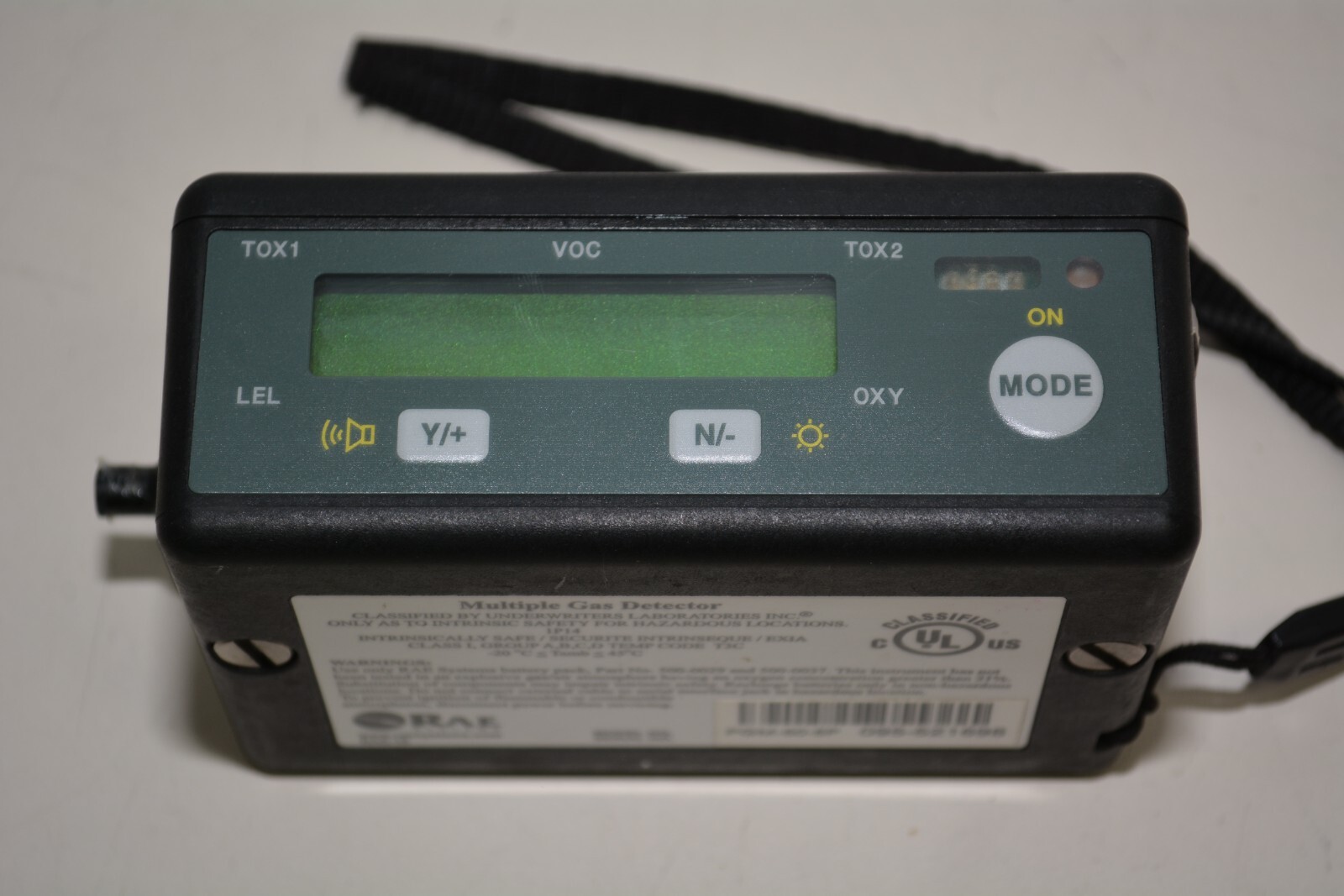 RAE Systems MultiRAE Plus PGM505P Multi Gas Monitor Detector W1607