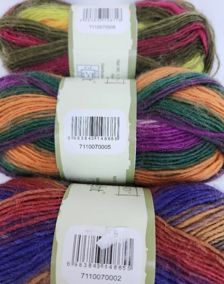  100% lã lt.DK 3 novelos NORTHLAND APACHE LIGHT fio várias cores malha crochê - Imagem 2 de 4